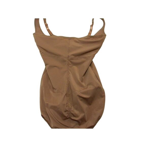 Marilyn Monroe Shapewear Brown Bodysuit Tummy Control Panel 1X Smoothing Event - Picture 2 of 4